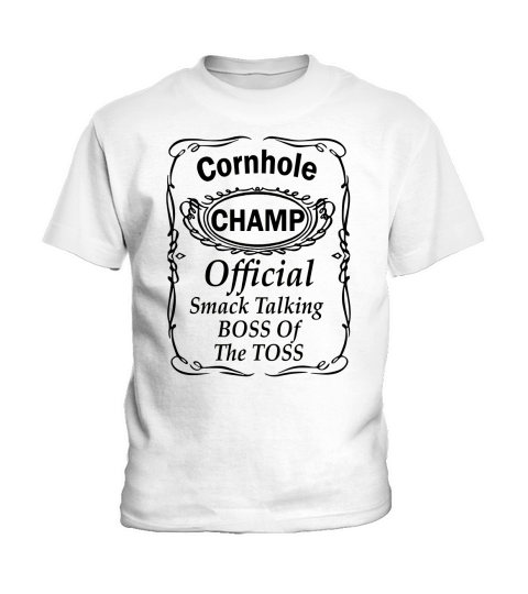 Cornhole Champ Boss of the Toss Funny Pr Kids T-Shirt