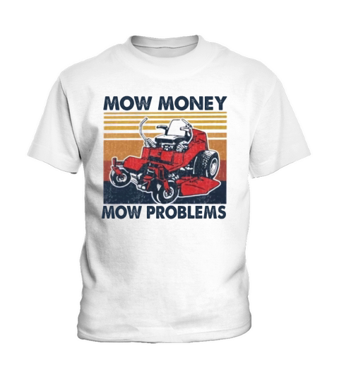 Mow money mow problems vintage Kids T-Shirt