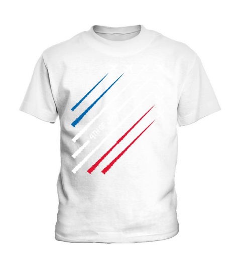 Pilot Shirt Born to Fly American Flag 4th of July Kids T-Shirt