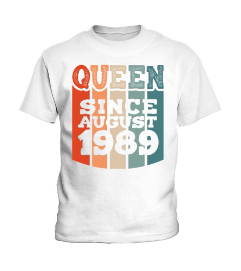 Queen Since August 1989 32nd Birthday Vintage 80s Kids T-Shirt