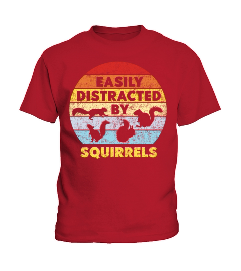 Squirrel Acorn Retro Vintage Kids T-Shirt