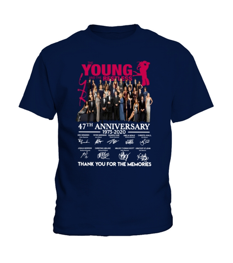 The Young And The Restless 47th Anniversary Thank You For The Memories Signatures shirt Kids T-Shirt