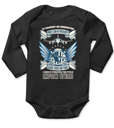 Air Force Veteran Great Gift For Any Airforce Veteran Long Sleeve Baby One-Piece
