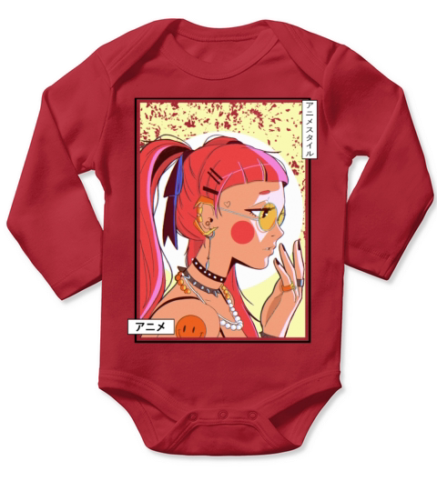 Anime Style Long Sleeve Baby One-Piece