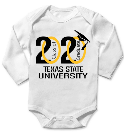 Class Of 2020 Graduation Texas State University Long Sleeve Baby One-Piece