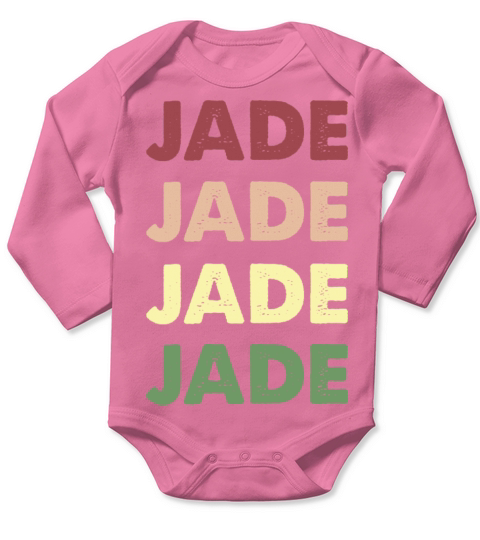 Jade Shirt - Funny Vintage Personalized Jade Long Sleeve Baby One-Piece