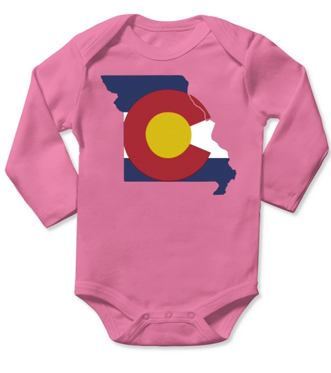 Missouri Colorado Funny Pride Flag Apparel Womens TShirts Long Sleeve Baby One-Piece