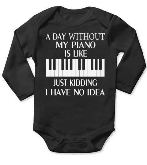 Piano Pianist Tshirt Long Sleeve Baby One-Piece