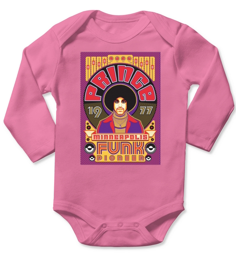 Prince 1977 minneapolis retro funk pioneer shirt Long Sleeve Baby One-Piece