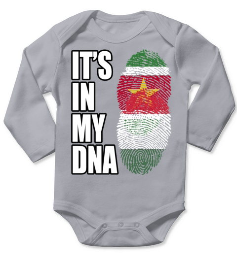 Surinamese And Hungarian Vintage Heritage DNA Flag Long Sleeve Baby One-Piece