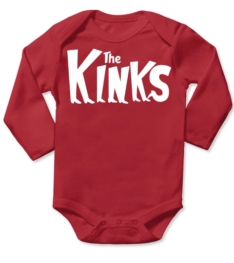 The Kinks Band Logo Long Sleeve Baby One-Piece
