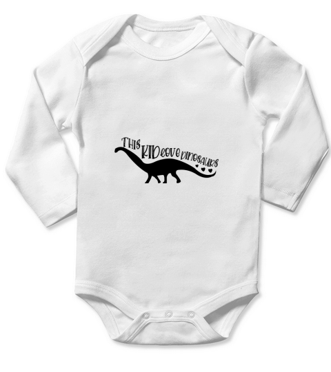 This kid love dinosaurs Long Sleeve Baby One-Piece
