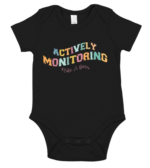 ACTIVELY MONITORING LIKE A BOSS Short Sleeve Baby One-Piece