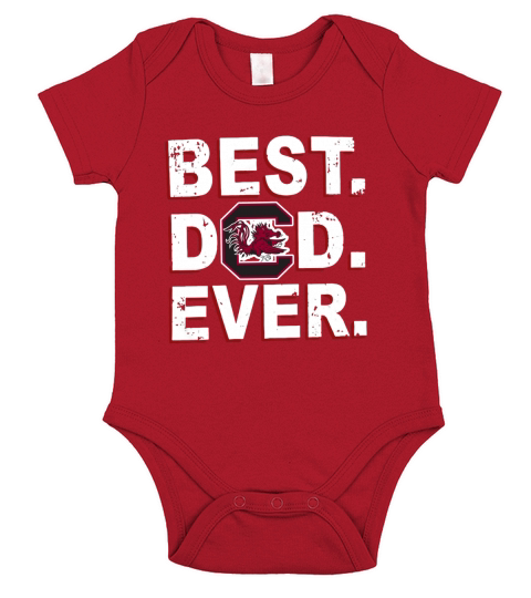 Best Dad Ever South Carolina Gamecocks Father’s Day Short Sleeve Baby One-Piece