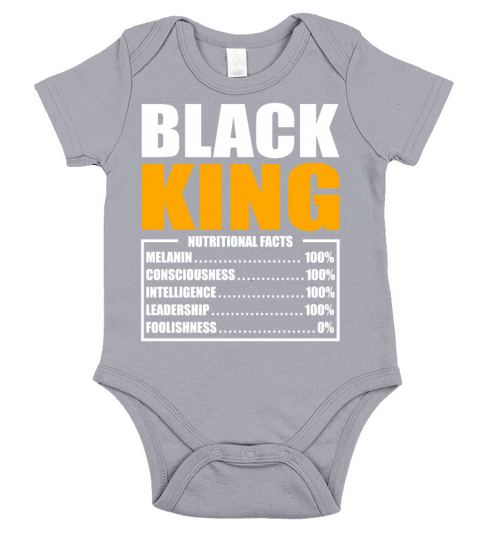 Black King Nutritional Facts Juneteenth Black Hist Short Sleeve Baby One-Piece