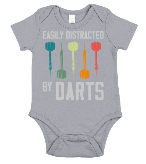 Darts Vintage Retro Arrows Easily Short Sleeve Baby One-Piece
