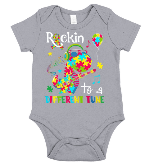 Different Tune Autism Awareness For Boy Girl Toddler Shirt T-Shirt Short Sleeve Baby One-Piece