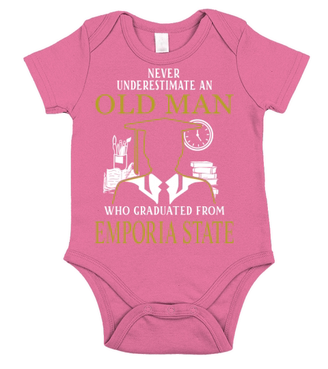 Emporia State University-M Short Sleeve Baby One-Piece