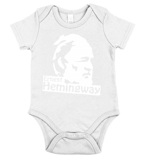 Ernest Hemingway T-Shirt Short Sleeve Baby One-Piece