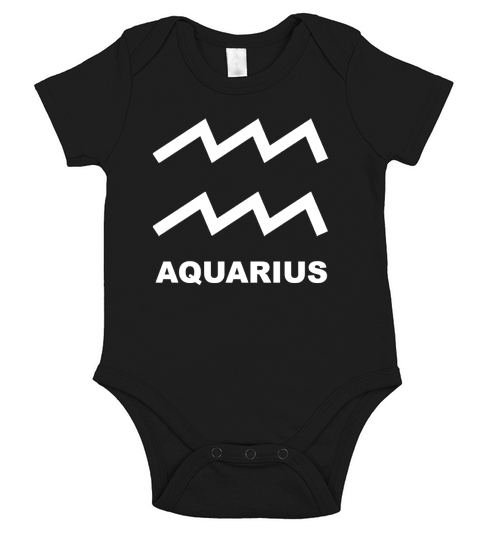 Logo Aquarius Zodiac Short Sleeve Baby One-Piece