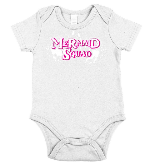 Mermaid Squad Swimmer Gift Short Sleeve Baby One-Piece