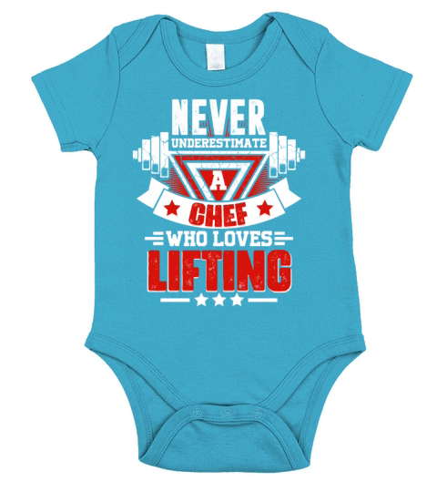 Never Underestimate Chef Gym Workout Fitness Weigh Short Sleeve Baby One-Piece