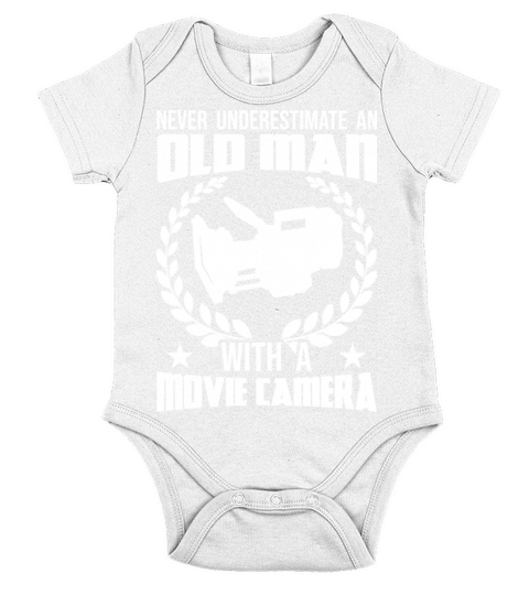 Old Man With A Movie Camera Short Sleeve Baby One-Piece