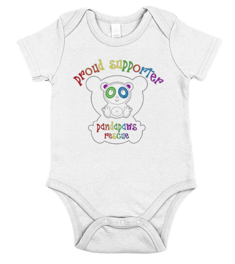 Panda proud supporter Pandapaws rescue Short Sleeve Baby One-Piece