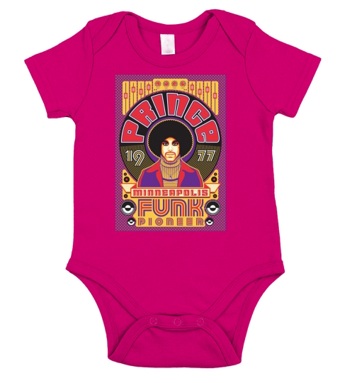 Prince 1977 minneapolis retro funk pioneer shirt Short Sleeve Baby One-Piece