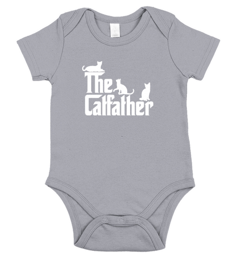 The Catfather Funny Cat Dad Cat Lover Short Sleeve Baby One-Piece