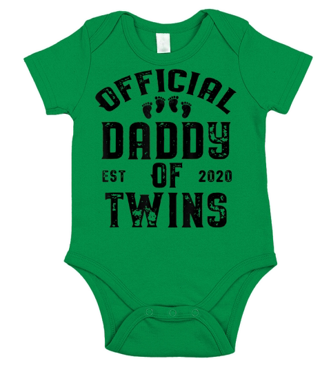 Twin Dad 2020 Funny New Daddy of Twins Fathers Day Gift T-Shirt Short Sleeve Baby One-Piece