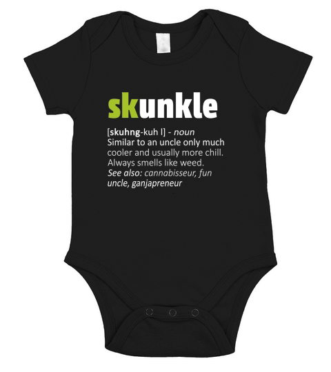Uncle Skunkle Definition For Men Fun Short Sleeve Baby One-Piece