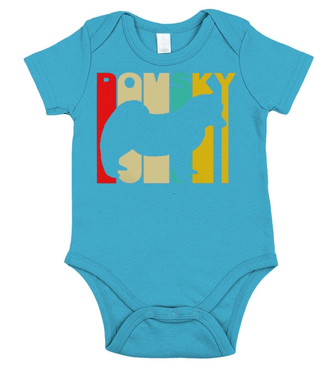 Vintage Style Pomsky Silhouette T-Shirt Black Youth B072PZHZZ1 1 Short Sleeve Baby One-Piece