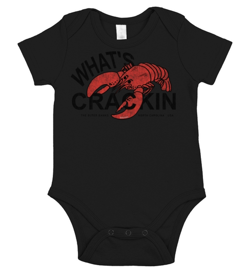 Whats Crackin Lobster The Outer Banks NC Vintage Short Sleeve Baby One-Piece