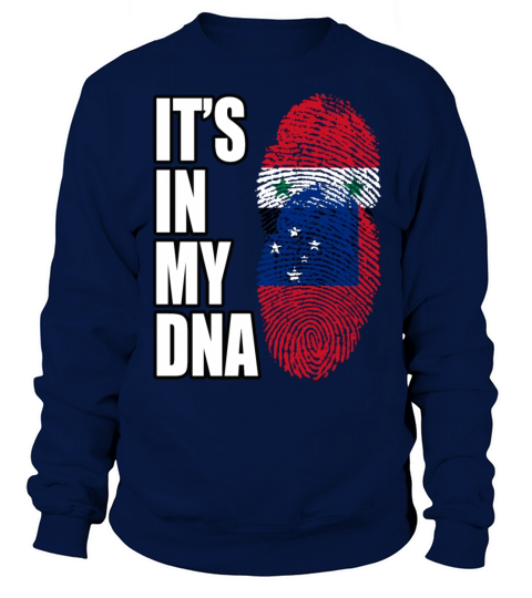 Syrian And Samoan Vintage Heritage DNA Flag Sweatshirt Unisex