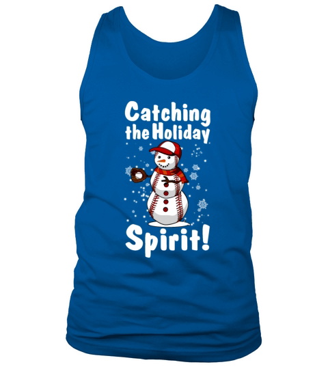 Catching The Holiday Spirit Funny Baseball Snowman Tank Top Unisex