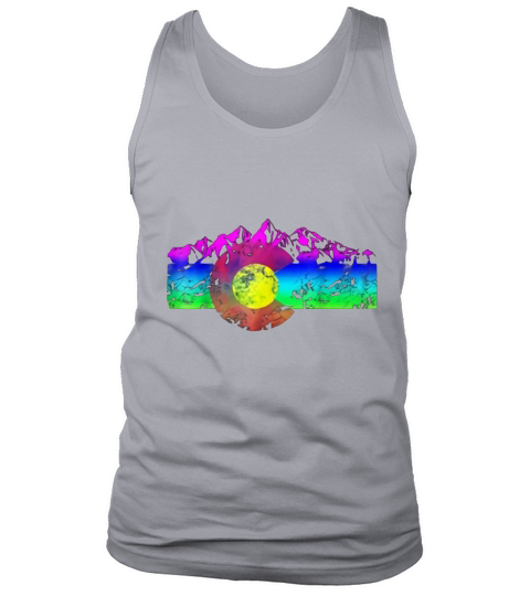 Colorado Flag Mountains Retro Vintage Distressed Graphic shirt Tank Top Unisex