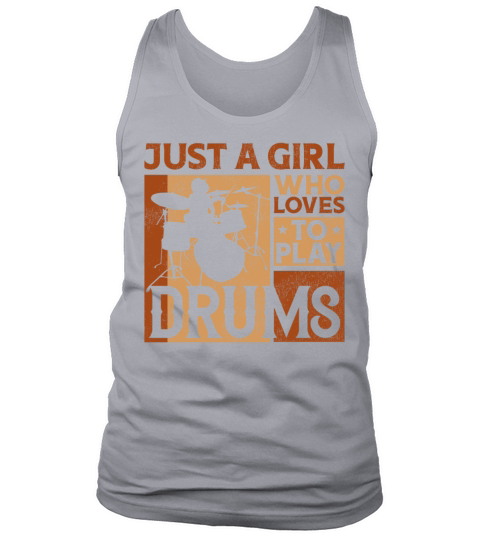 Drummer Drum Set Girl Vintage Just Tank Top Unisex