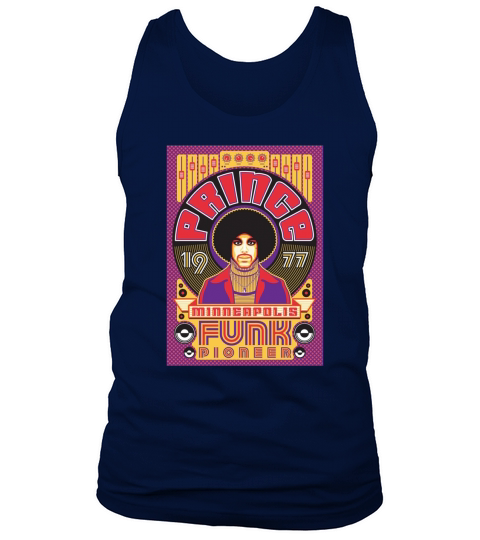 Prince 1977 minneapolis retro funk pioneer shirt Tank Top Unisex