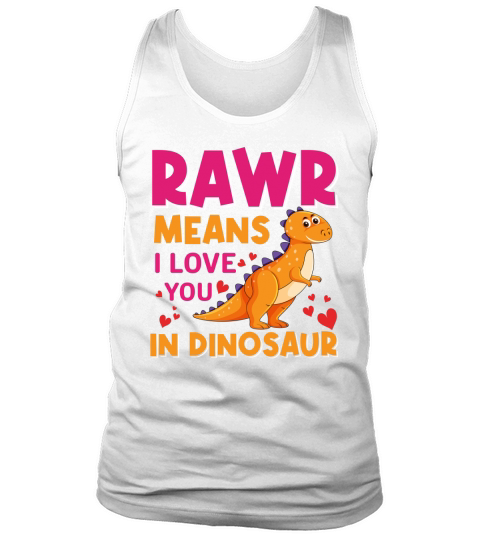 Rawr means i love you in dinosaur(2) Tank Top Unisex