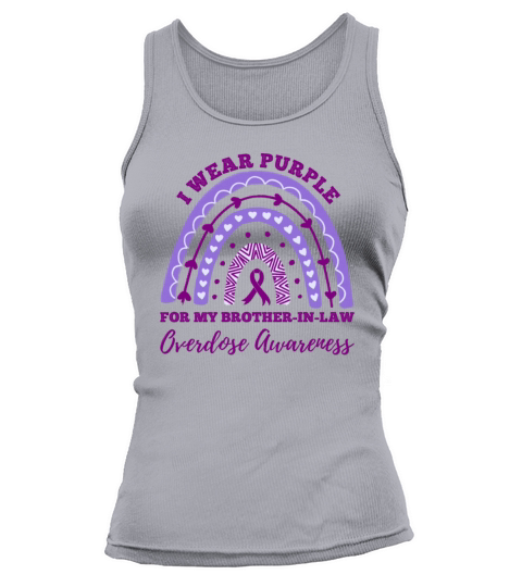 I Wear Purple Brother In Law Overdose Awareness Tank top Woman