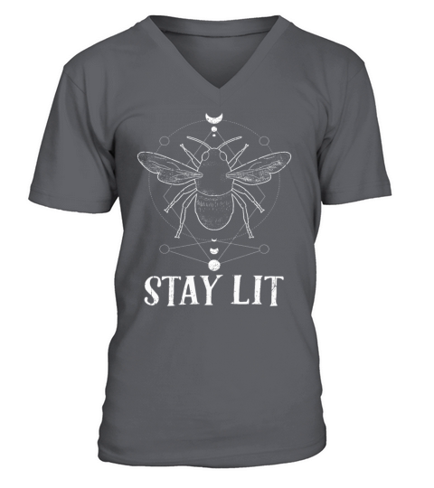 Bee Tarot Card Occult Club Stay Gothic V-Neck T-shirt