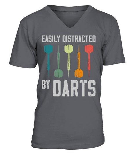 Darts Vintage Retro Arrows Easily V-Neck T-shirt