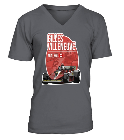 Gilles Villeneuve - 1978 Montreal V-Neck T-shirt