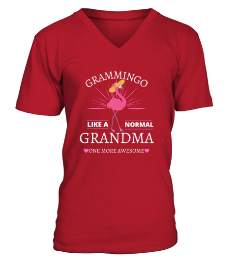 Grammingo Like A Normal Grandma Only More Awesome V-Neck T-shirt
