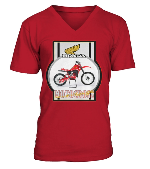 Honda Motocross V-Neck T-shirt