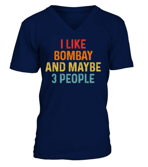 I Like Bombay And Maybe 3 People Retro Vintage V-Neck T-shirt