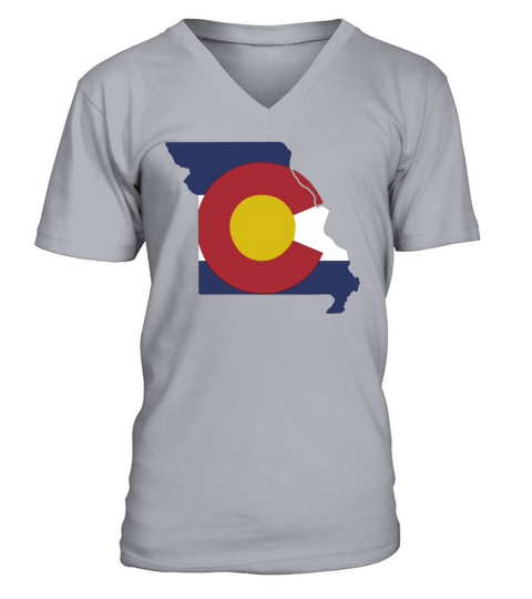 Missouri Colorado Funny Pride Flag Apparel Womens TShirts V-Neck T-shirt