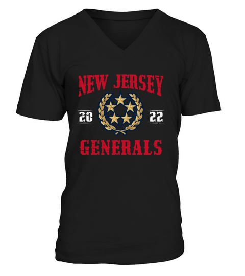 New Jersey Generals USFL 2022 Football V-Neck T-shirt