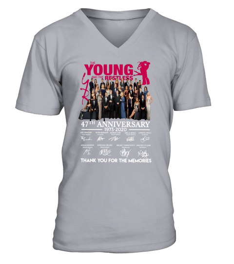 The Young And The Restless 47th Anniversary Thank You For The Memories Signatures shirt V-Neck T-shirt